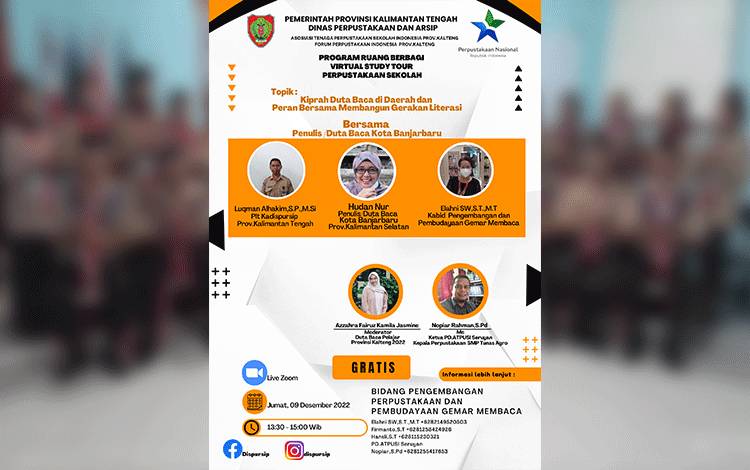 Hadirkan Duta Baca dari Banjarbaru, ATPUSI Seruyan Gelar Webinar