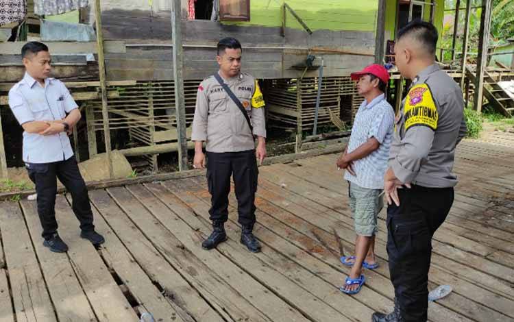Polsek Katingan Tengah Tindak Lanjuti Informasi Dugaan Bongkar Muat Kayu Ulin, Ternyata Tidak Ada
