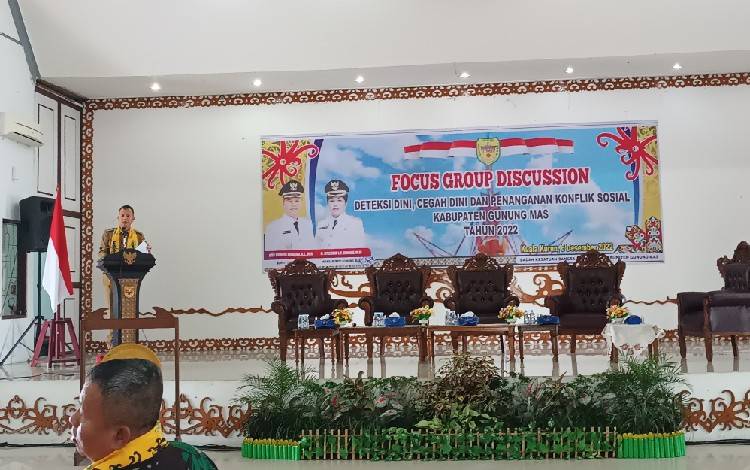 Harapan Bupati Gunung Mas pada Peserta Diskusi Penanganan Konflik Sosial
