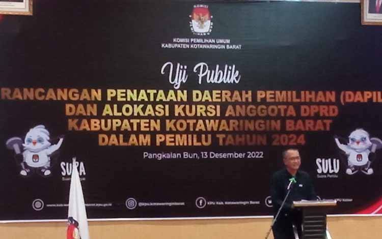 KPU Kobar Gelar Uji Publik Persiapan Penataan Dapil Pemilu 2024
