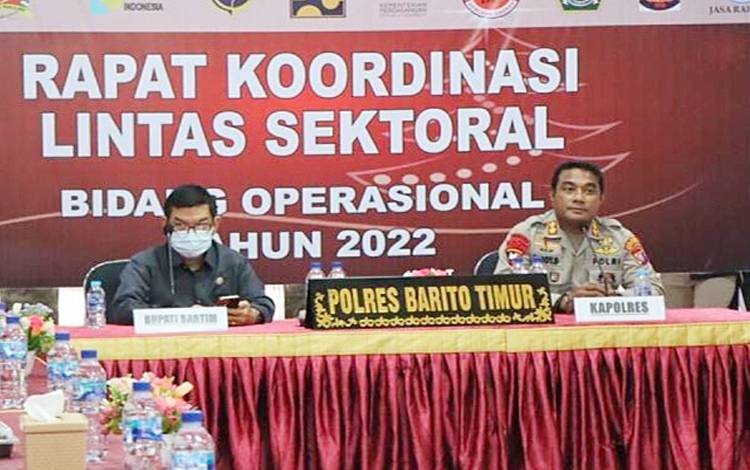 Kapolres Barito Timur Ikut Rakor Kesiapan Pengamanan Natal dan Tahun Baru 2023