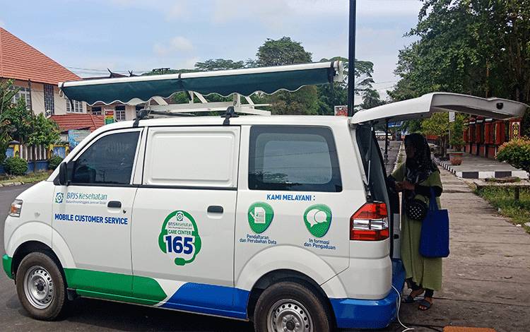 Permudah Masyarakat, BPJS Kesehatan Adakan Layanan Mobil Keliling di Taman Kota Sampit