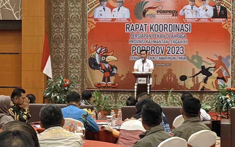 Panitia Gelar Rapat Koordinasi Bahas Ketentuan Umum dan Teknis Penyelenggaraan Porprov Kalteng 2023