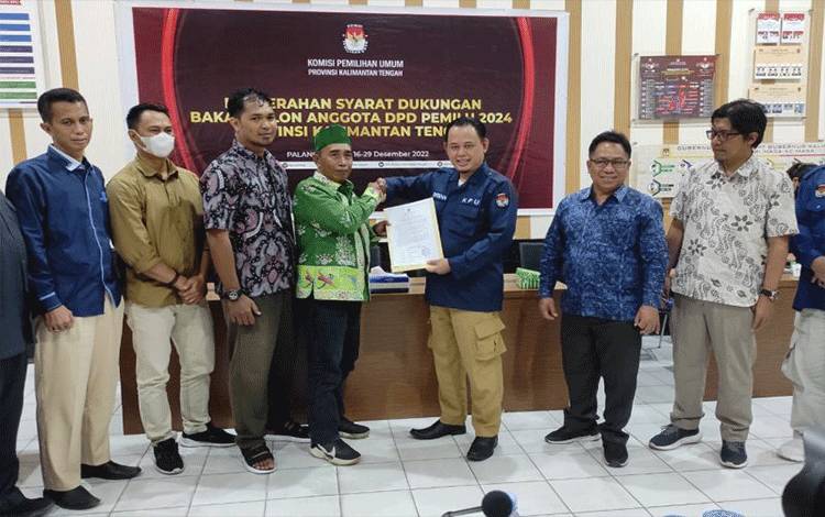 KPU Kalteng Terima Syarat Dukungan Bakal Calon Anggota DPD