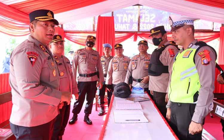 Kapolres Seruyan Kunjungi Pos Pengamanan Tahun Baru 2023