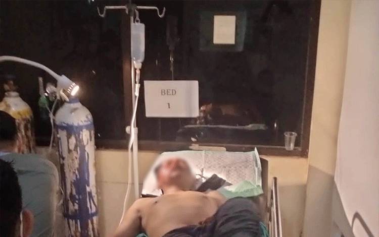 Minum Alkohol, Tabrakan, Pria di Parenggean Dilarikan ke Rumah Sakit