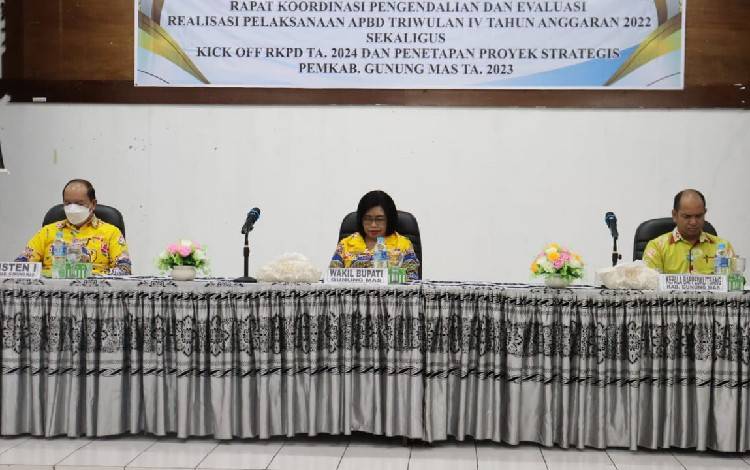 Bupati Gunung Mas Sampaikan Realisasi Pelaksanaan APBD 2022 Triwulan IV