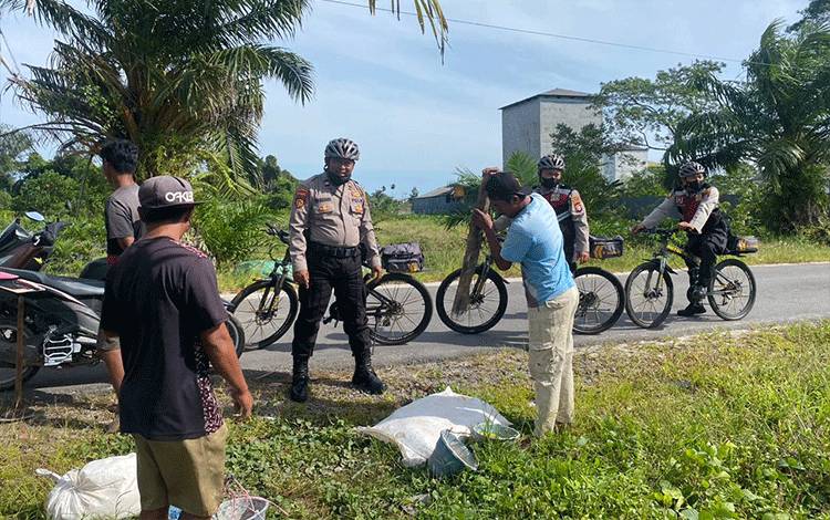 Polres Kotim Patroli Naik Sepeda Jaga Kamtibmas