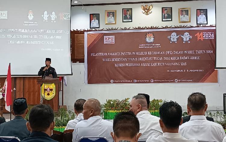 Pesan Sekretaris KPU Provinsi Kalteng kepada PPK di Gunung Mas