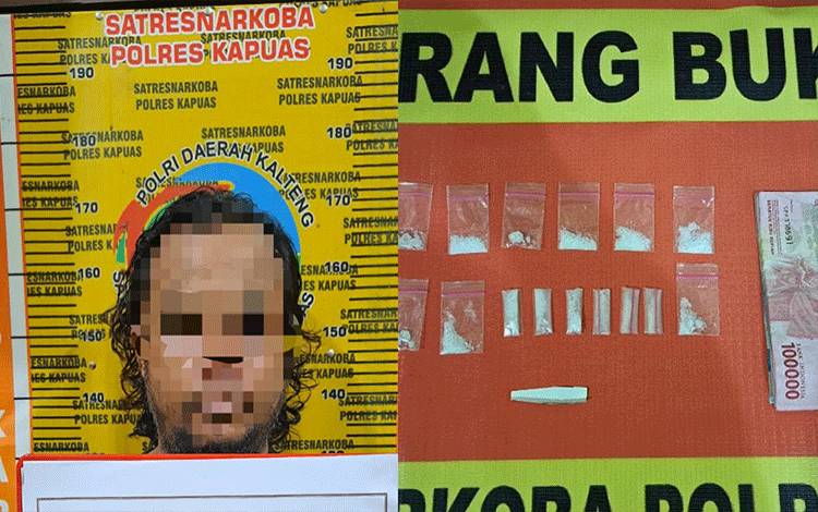 Satresnarkoba Polres Kapuas Tangkap Pengedar Sabu di Rumahnya