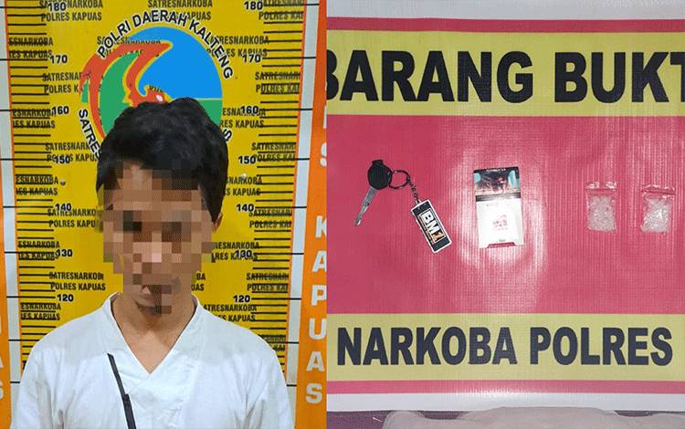 Satresnarkoba Polres Kapuas Tangkap Pengedar Sabu, Segini Barang Buktinya