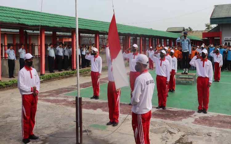 Rutan Kapuas Gelar Upacara Bendera Wujudkan Kesadaran Berbangsa dan Bernegara