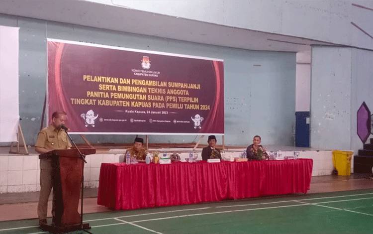 Bupati Kapuas Hadiri Pelantikan Anggota PPS