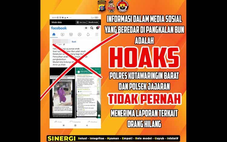 Marak Beredar Informasi Penculikan Anak, Kapolres Kobar Tegaskan Tidak Benar