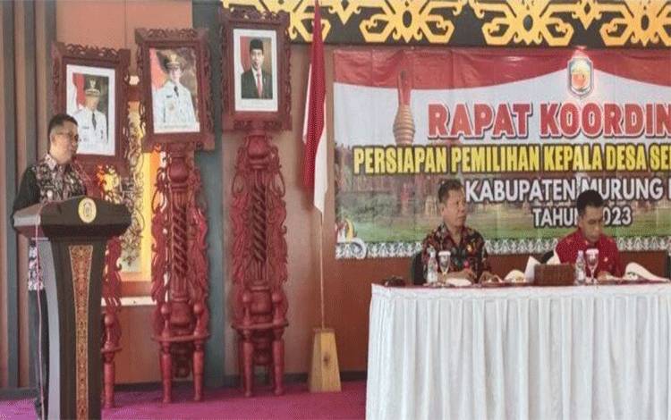 Wabup Murung Raya Sampaikan ini pada Rakor Pilkades Serentak