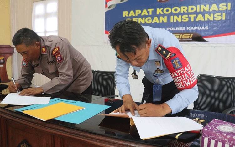 Polres Kapuas dan Rutan Tandatangani Kerjasama Jaga Kamtibmas