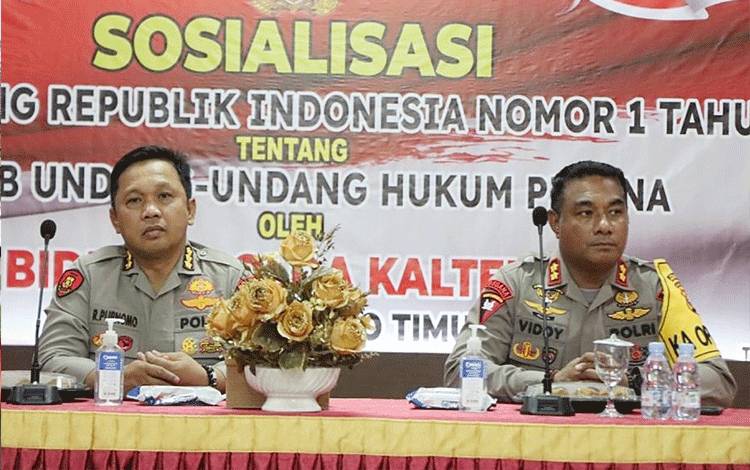 Bidkum Polda Kalteng Sosialisasi UU Nomor 1 Tahun 2023 Tentang KUHP di Polres Barito Timur