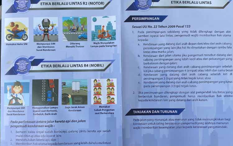 Srikandi Ditlantas Polda Kalteng Ingatkan Pentingnya Etika Berlalu Lintas