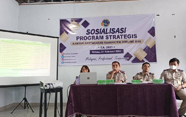 Ini Capaian Kinerja Kantor Pertanahan Kabupaten Gunung Mas 2022