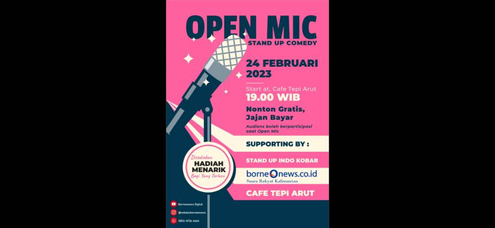 Bersiaplah untuk Ngakak, Stand Up Kobar dan Borneonews Bakal Gelar Open Mic di Cafe Tepi Arut