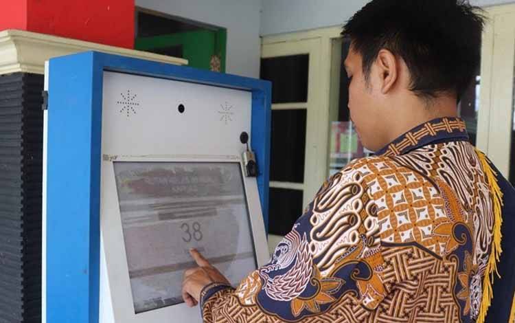 Rutan Kuala Kapuas Pasang Sistem Antrean Loket Kunjungan Tingkatkan Layanan