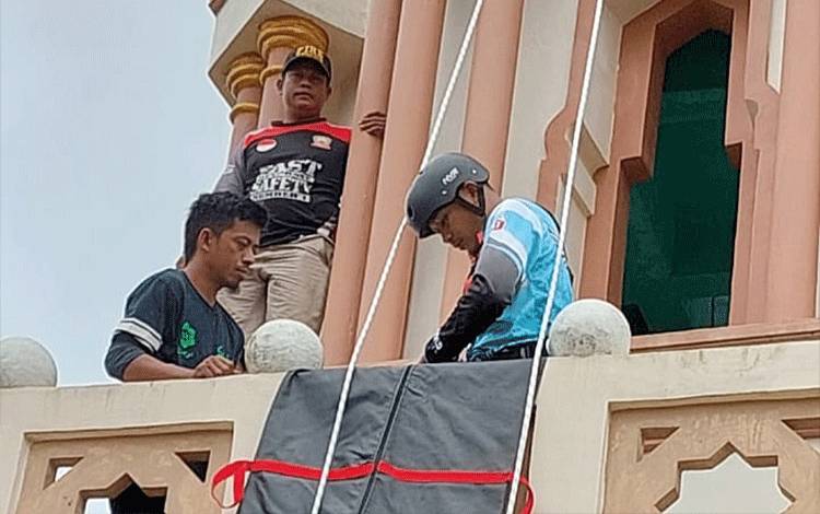 BPK Samuja Ampah Gelar Latihan Bersama Vertical Rescue di Ampah