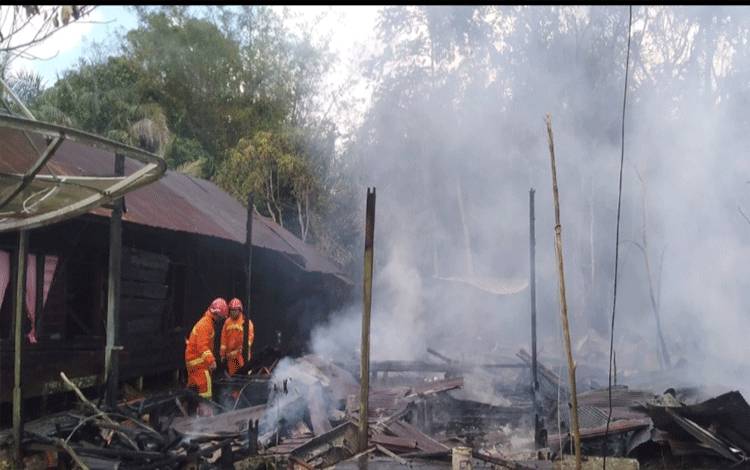 4 Rumah Hangus Terbakar di Kotim