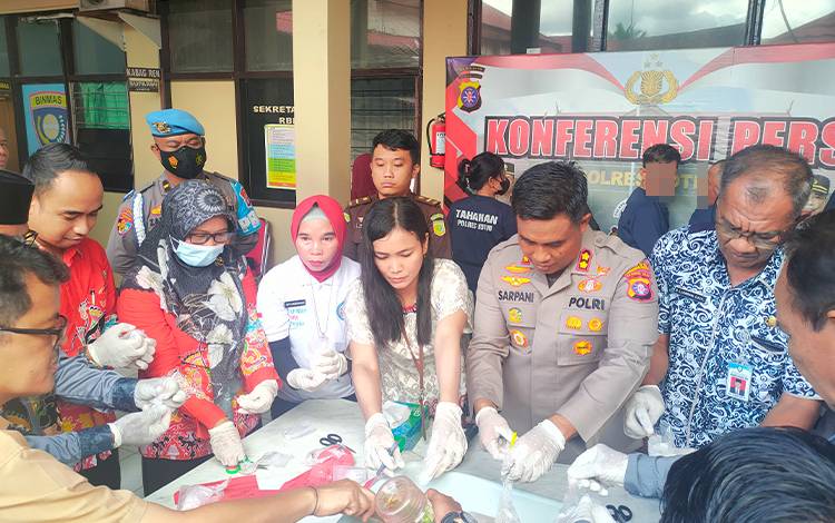 Sabu Seberat 1 Kilogram Lebih Dimusnahkan Polres Kotim