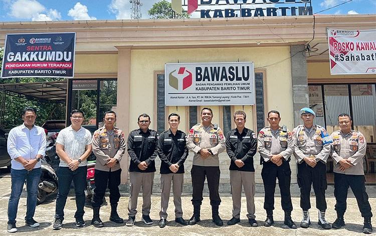 Kapolres Barito Timur Kunjungi Bawaslu Perkuat Sinergi Jelang Pemilu 2024
