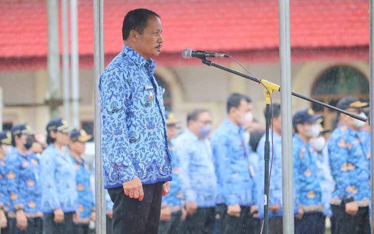 Wabup Barito Timur Sampaikan 7 Poin Penting saat Apel Kesadaran Nasional