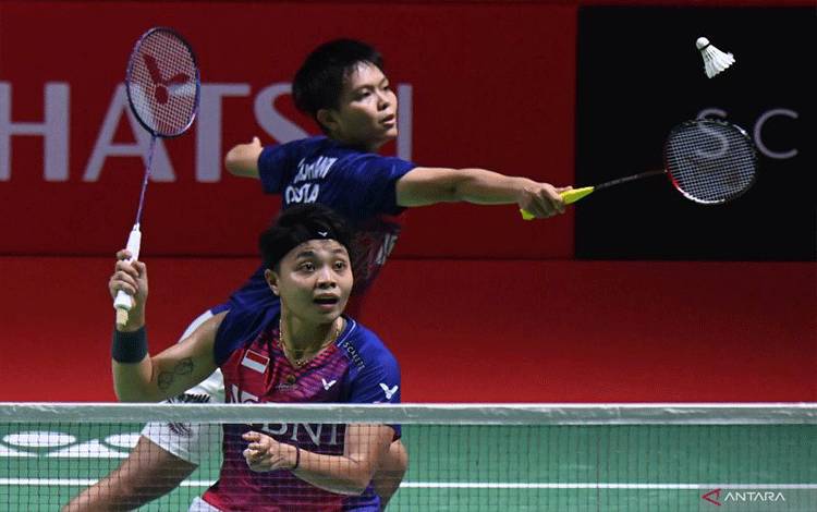 Apriyani/Fadia Mundur Dalam Laga Semifinal Swiss Open 2023