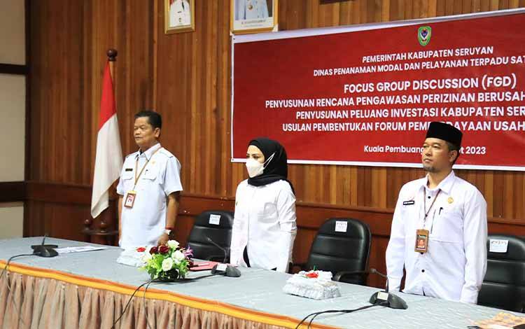 Wakil Bupati Seruyan Buka FDG Rencana Pengawasan Perizinan Berusaha ?