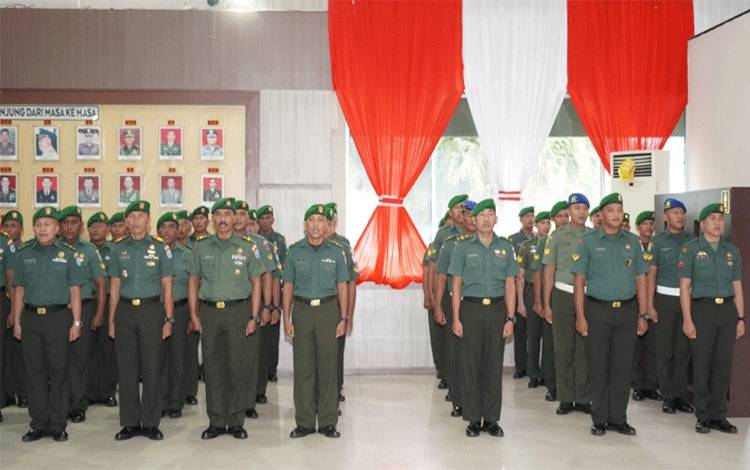 23 Prajurit Kodim Palangka Raya Naik Pangkat