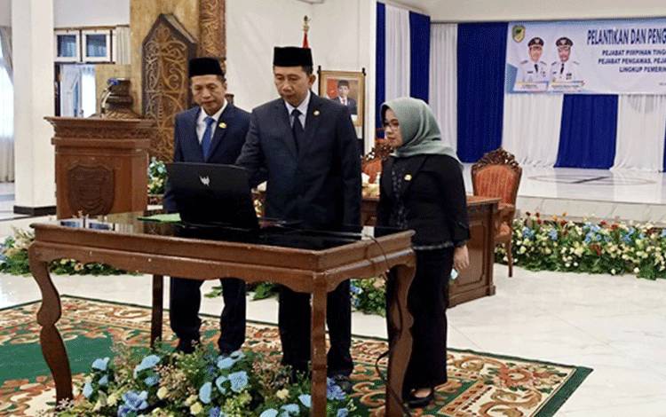 Bupati Barito Utara Launching Aplikasi Penilaian Kinerja