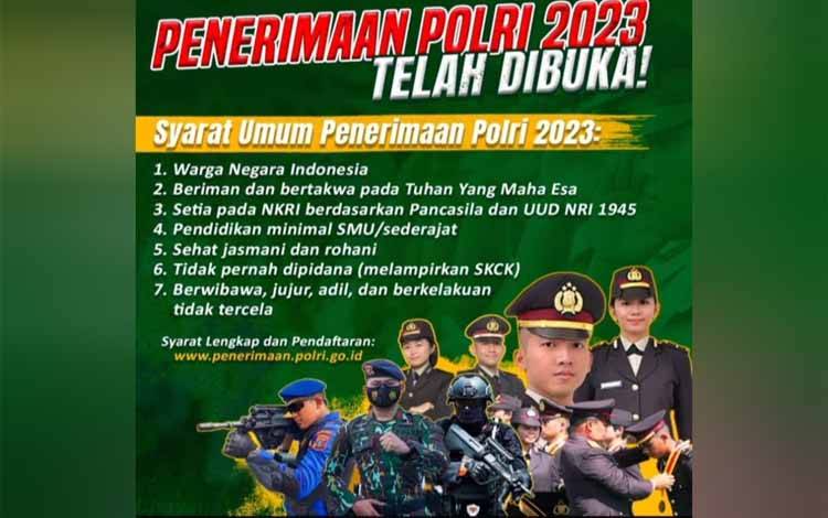 Polda Kalteng Buka Pendaftaran Penerimaan Anggota Kepolisian