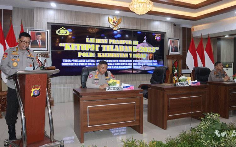 Matangkan Pengamanan Hari Raya Idul Fitri, Polda Kalteng Gelar Latihan Pra Operasi Ketupat Telabang