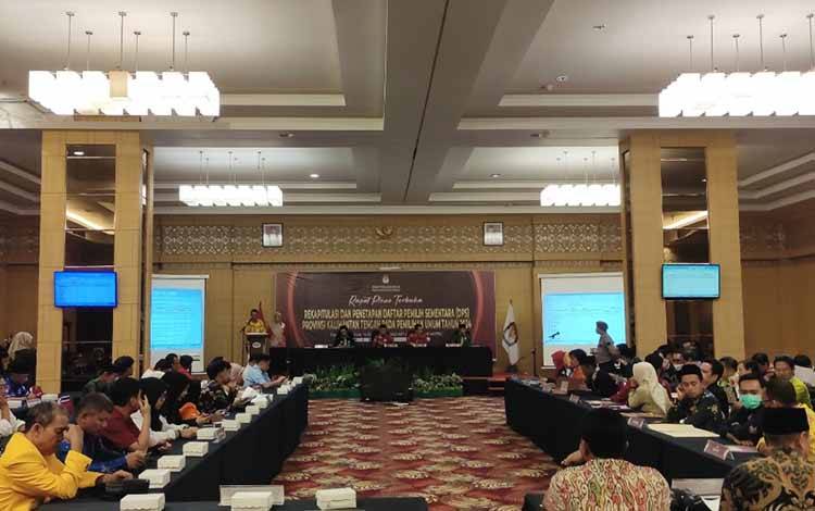 KPU Kalteng Pleno Terbuka Rekap Daftar Pemilih Sementara