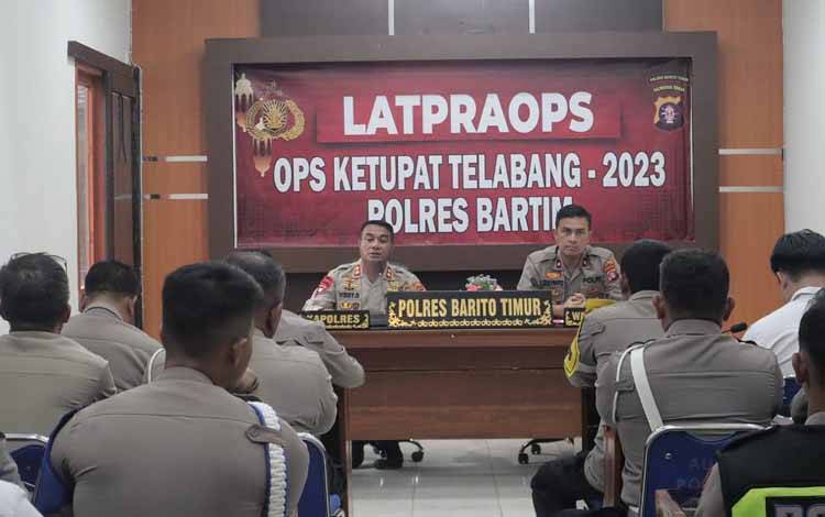 Polres Barito Timur Gelar Latihan Pra Operasi Ketupat Telabang 2023