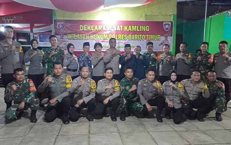 Polres Barito Timur Deklarasi Satkamling di RT 04 Tamiang Layang