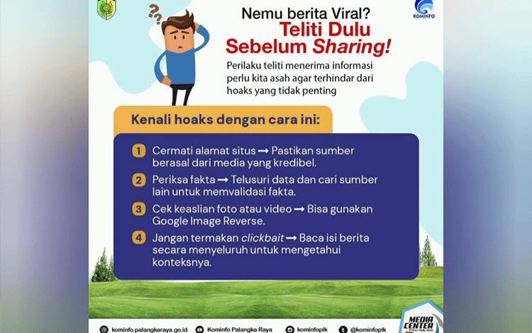 Pengguna Medsos Harus Teliti Dulu Sebelum Sharing