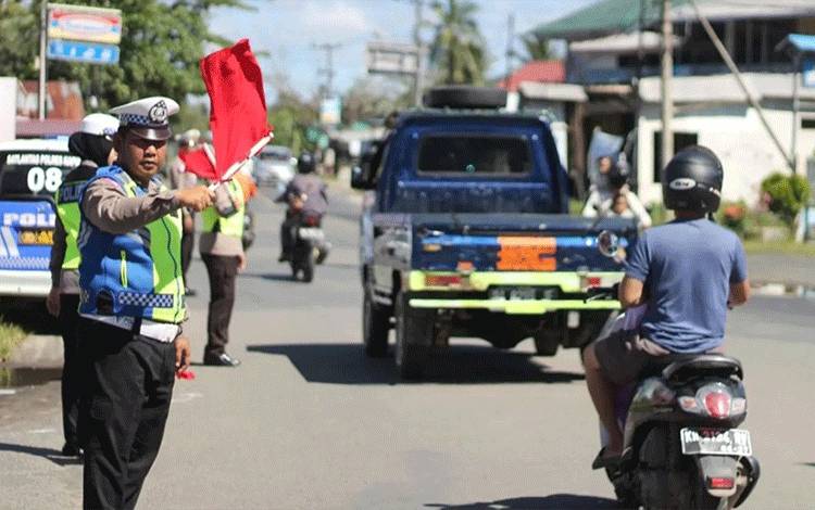 Pastikan Kamseltibcarlantas Kondusif di H-1 Lebaran, ini yang Dilakukan Satlantas Polres Kapuas