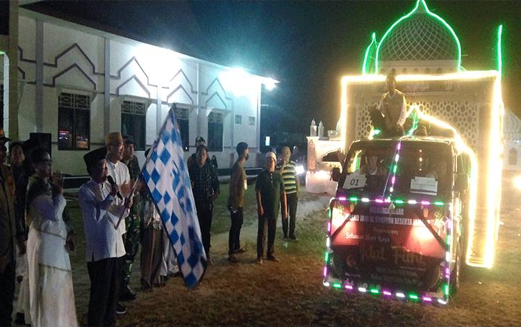 Pawai Gema Takbir Idulfitri di Kasongan Meriah