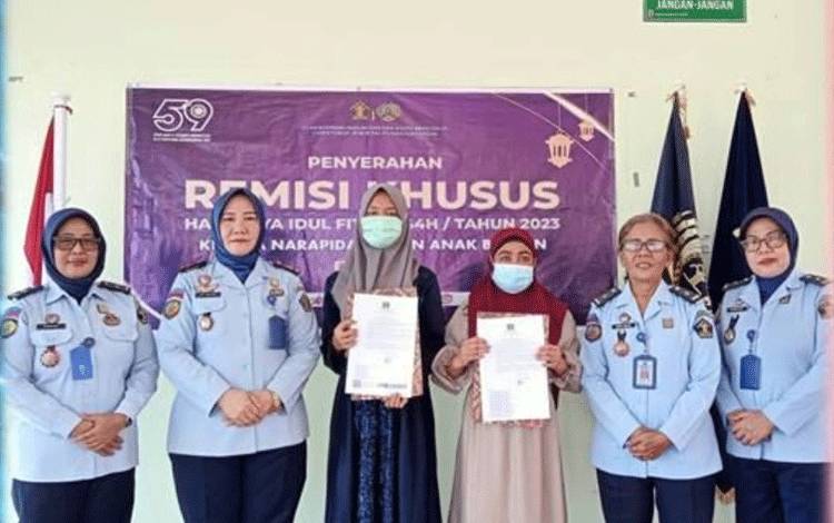 134 WBP Lapas Perempuan Kelas IIA Palangka Raya Terima Remisi Idul Fitri