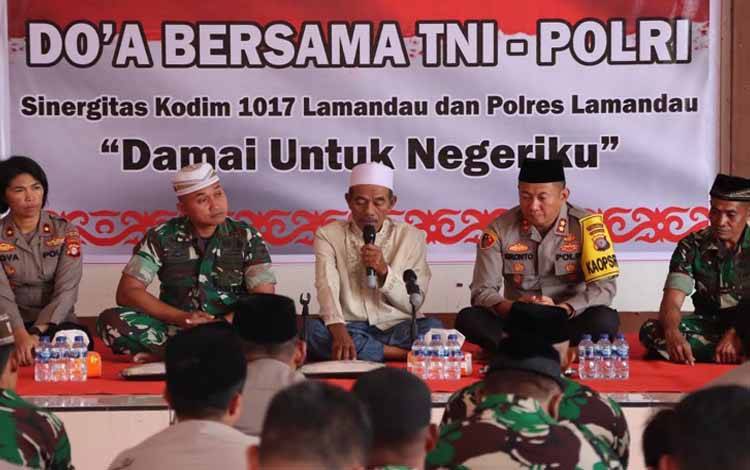Gelar Doa Bersama, Polres dan Kodim Lamandau Perkuat Soliditas