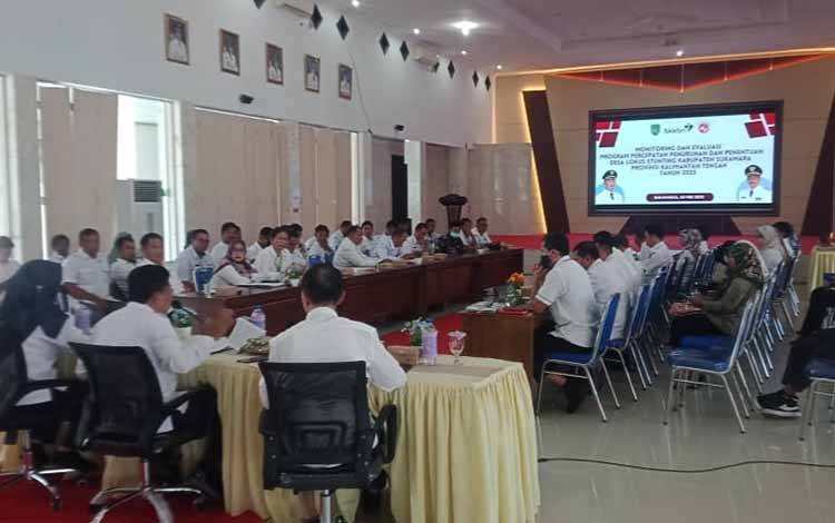 Pemkab Sukamara Monitoring dan Evaluasi Percepatan Penurunan Stunting