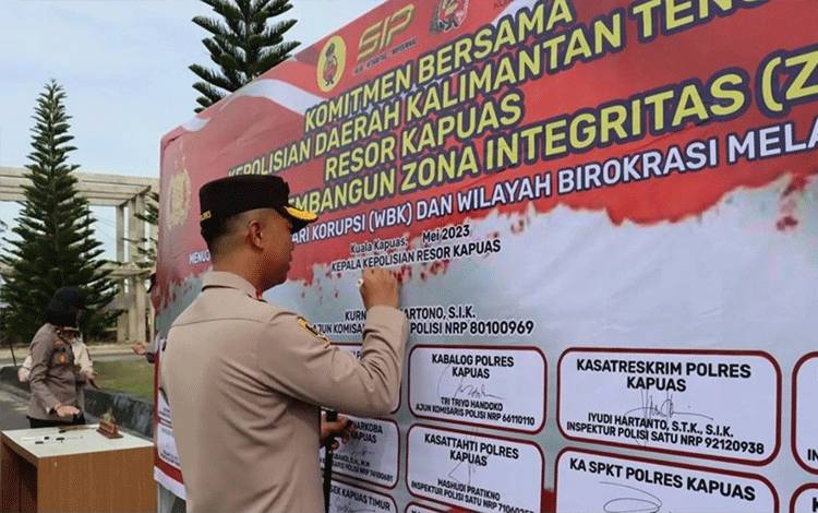 Polres Kapuas Tandatangani Pakta Integritas dan Komitmen Bersama, Ini Tujuannya