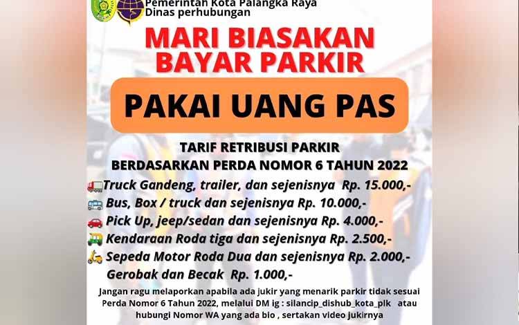 Kepala Dishub Ajak Masyarakat Bayar Parkir Uang Pas