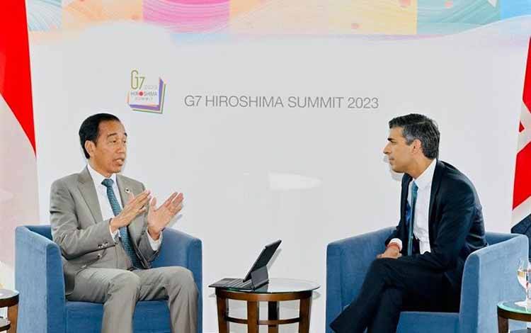 Presiden Jokowi Apresiasi Realisasi proyek EBT kepada PM Inggris