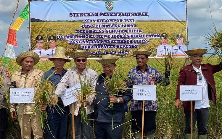 Kelompok Tani Desa Pematang Limau Gelar Syukuran Panen Padi  ?