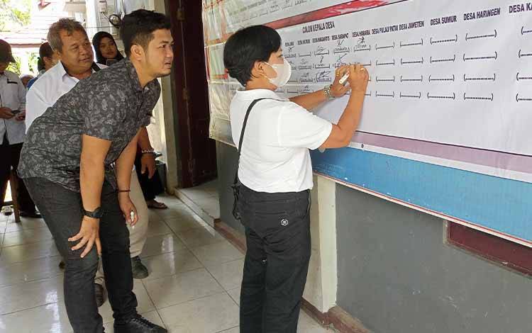 Calon Kades di Kecamatan Dusun Timur Deklarasi Damai Pilkades Serentak